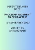 Tentamen Procesmanagement NCOI - Nieuw 2023 - 31 vragen en antwoorden