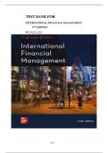 TEST BANK FOR International Financial Management Paperback – International 9TH Edition,   (Cheol S. Eun ,2020)