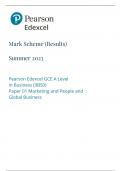 Edexcel a level business paper 1 mark scheme june 2023