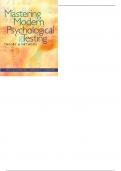 Mastering Modern Psychological Testing Theory and Methods 1st Edition by Cecil R. Reynolds -Test Bank