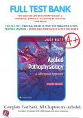 Test Bank for Applied Pathophysiology A Conceptual Approach 4th Edition by Nath Braun | 9781975179199 | All Chapters with Answers and Rationals