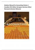 Solution Manual for Accounting Volume 1  Canadian 9th Edition Horngren Harrison Oliver  Norwood Johnston Meissner