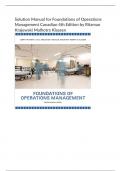 Solution Manual for Foundations of Operations  Management Canadian 4th Edition by Ritzman  Krajewski Malhotra Klassen