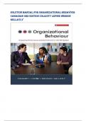 Solution Manual for Organizational Behavour  Canadian 3rd Edition Colquitt LePine Wesson  Gellatly
