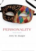 Personality 9th Edition by Jerry M. Burger - Test Bank
