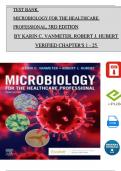 TEST BANK For Microbiology for the Healthcare Professional, 3rd Edition By Karin C. VanMeter, Robert J. Hubert, All Chapters 1 - 25, Complete Newest Version