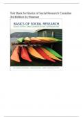 Test Bank for Basics of Social Research Canadian 3rd Edition by Neuman
