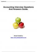 Accounting Interview Questions And Answers Guide.