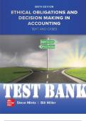 Ethical Obligations And Decision-Making in Accounting Text And Cases 6th Edition Test Bank