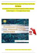 TEST BANK For Edmunds' Pharmacology for the Primary Care Provider, 5th Edition by Constance G Visovsky, Complete Chapters 1 - 25, Newest Version (100% Verified)