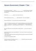 Honors Government: Chapter 1 Test question n answers graded A+ 2023/2024
