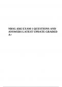 NRSG 4502 EXAM 1 QUESTIONS AND ANSWERS LATEST UPDATE GRADED A+
