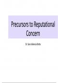 precursors to repetitional concern