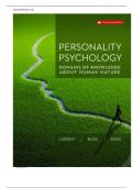 Test Bank for Personality Psychology, Domains of Knowledge About Human Nature, Randy J. Larsen, Buss & King, 3rd Canadian Edition (1) GRADED A+
