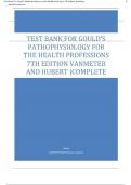 Test Bank For Gould Pathophysiology for the Health Professions 7th Edition by VanMeter and  Hubert Chapter 1-28| LATEST UPDATE| COMPLETE