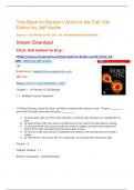 Test Bank - Becker's World of the Cell, 10th Edition (Hardin, 2022) Chapter 1-26 | All Chapters