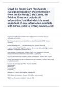 CCAT En Route Care Flashcards (Designed based on the information from the En Route Care Cards, 4th Edition. Does not include all information, but that which is most important. If any information conflicts with CPGs, refer to CPGs) Good Luck!!