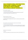DALE CRANE'S ORAL AND PRACTICAL EXAM GUIDE GENERAL BASIC ELECTRICITY WITH VERIFIED SOLUTIONS