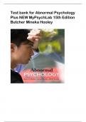 Test bank for Abnormal Psychology  Plus NEW MyPsychLab 15th Edition  Butcher Mineka Hooley