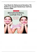 Test Bank for Behavioral Genetics 7th  Edition by Knopik Neiderhiser DeFries  Plomin ISBN
