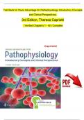 TEST BANK For Davis Advantage for Pathophysiology Introductory Concepts and Clinical Perspectives 3rd Edition By Theresa Capriotti, All Chapters 1 - 42, Complete Newest Version (100% Verified)
