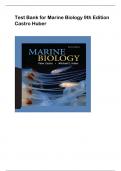 Test Bank for Marine Biology 9th Edition  Castro Hube
