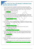 Barkley Acute Care Nurse Practitioner Certification Exam Questions and Answers 2024