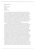 Final Reading Report - Philosophy and the Ethics of Political Violence  (S_PEV) (Peace and Conflict studies minor) 