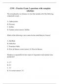 CSW - Practice Exam 2 questions with complete solutions