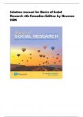 Solution manual for Basics of Social  Research 4th Canadian Edition by Neuman  ISBN