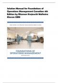 Solution Manual for Foundations of  Operations Management Canadian 4th  Edition by Ritzman Krajewski Malhotra  Klassen ISBN