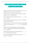 TCOLE FINAL STUDY GUIDE 2 WITH COMPLETE SOLUTIONS