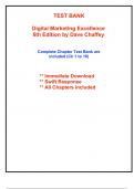 Test Bank for Digital Marketing Excellence, 6th Edition Chaffey (All Chapters included)