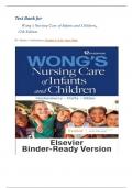 TEST BANK FOR Wong's Nursing Care of Infants and Children - Binder Ready 12th Edition( Marilyn J. Hockenberry , Elizabeth A. Duffy)Perfect solution