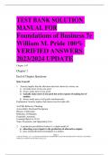 Foundations of Business 7e William M. Pride 100%  VERIFIED ANSWERS  2023/2024 UPDATE
