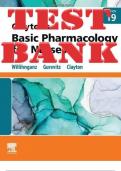 PHARMACOLOGY TESTBANK-Clayton’s Basic Pharmacology for Nurses, 19th Edition- NEWEST UPDATED VERSION