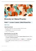 Diversity in Clinical Practice - W5-W7: Summary Notes