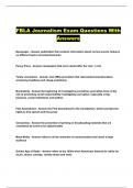 FBLA Journalism Exam Questions With Answers
