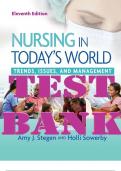 NURSING IN TODAY’S WORLD- TRENDS,ISSUES AND MANAGEMENT- COMPLETE AND UPDATED AMY AND SOWERBY TESTBANK