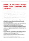 GARP Ch 3 Climate Change Risks Exam Questions and Answers