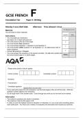 AQA  GCSE FRENCH F Foundation Tier Paper 4 Writing 8658-WF-QP-French-G-5Jun23