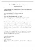 Nursing 202 Exam 2 Questions and Answers