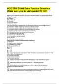 NCC EFM EXAM Extra Practice Questions (Make sure you do Liz's packet!!!) 100%