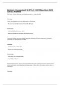 Business Management UNIT 3/4 EXAM Questions With Correct Answers 