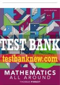 Test Bank For Mathematics All Around 6th Edition All Chapters - 9780134462448