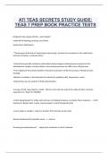 ATI TEAS SECRETS STUDY GUIDE:  TEAS 7 PREP BOOK PRACTICE TESTS