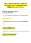 PN VATI Comprehensive Predictor Latest  2023 Green Light Exam Study 150 Questions and Answers