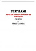 Beckmann and Ling's Obstetrics and Gynecology  8th Edition Test Bank By Robert Casanova  | Chapter 1 – 50, Latest - 2023/2024|