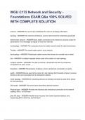 WGU C172 Network and Security - Foundations EXAM Q&a 100% SOLVED WITH COMPLETE SOLUTION