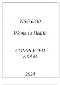 NSG 6330 WOMEN'S HEALTH COMPLETED EXAM 2024.